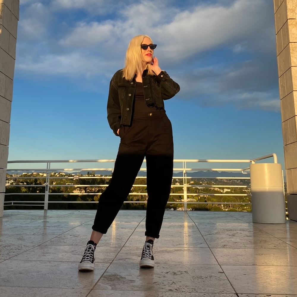 High waisted black Zara trousers